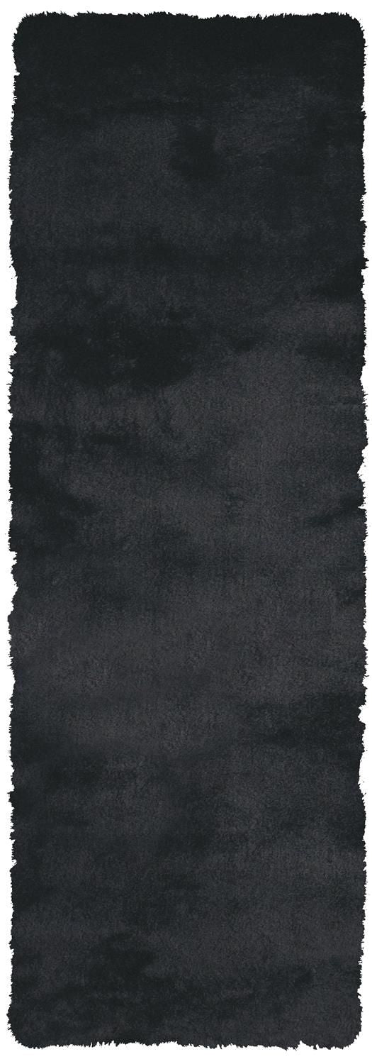 media image for Freya Hand Tufted Noir Black Rug by BD Fine Flatshot Image 1 277