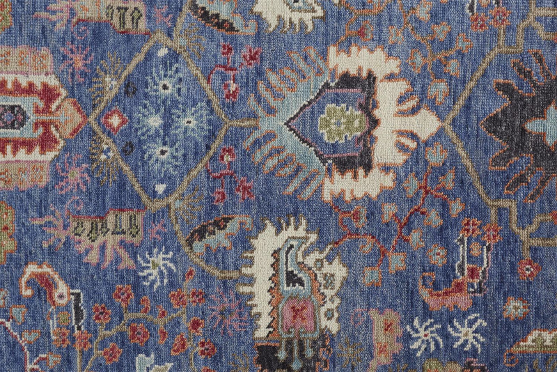 media image for Bennet Blue and Red Rug by BD Fine Texture Image 1 296