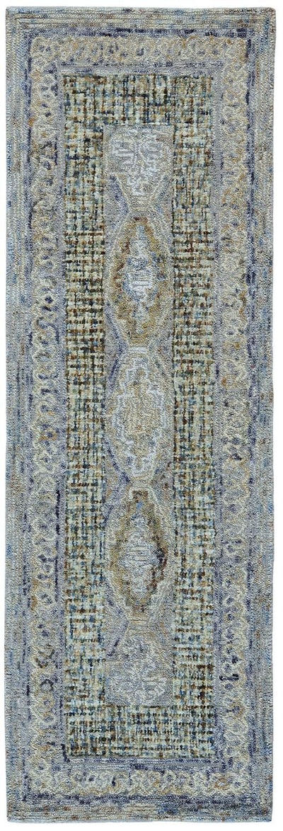 product image for Varvara Hand Tufted Gray and Blue Rug by BD Fine Flatshot Image 1 65