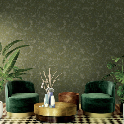 product image for Shimmering Textured Wallpaper in Olive Green 29
