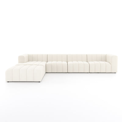 product image for langham channeled 4 piece sectional with ottoman in fayette cloud 2 88