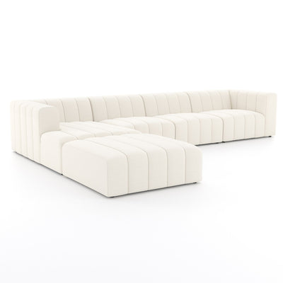 product image for langham channeled 4 piece sectional with ottoman in fayette cloud 1 51