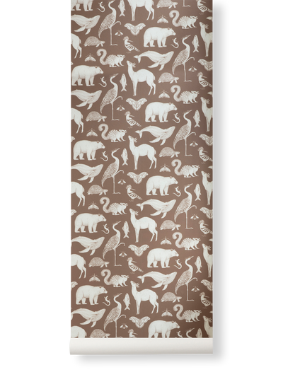 product image for Katie Scott Wallpaper in Animals Toffee 68