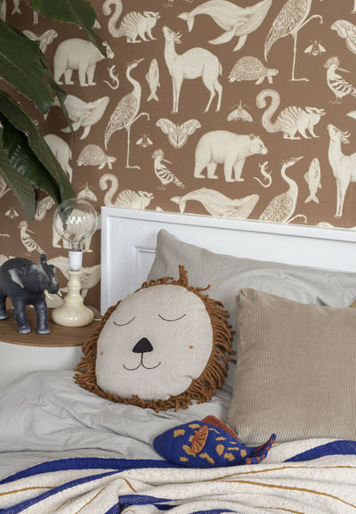 product image for Katie Scott Wallpaper in Animals Toffee 38