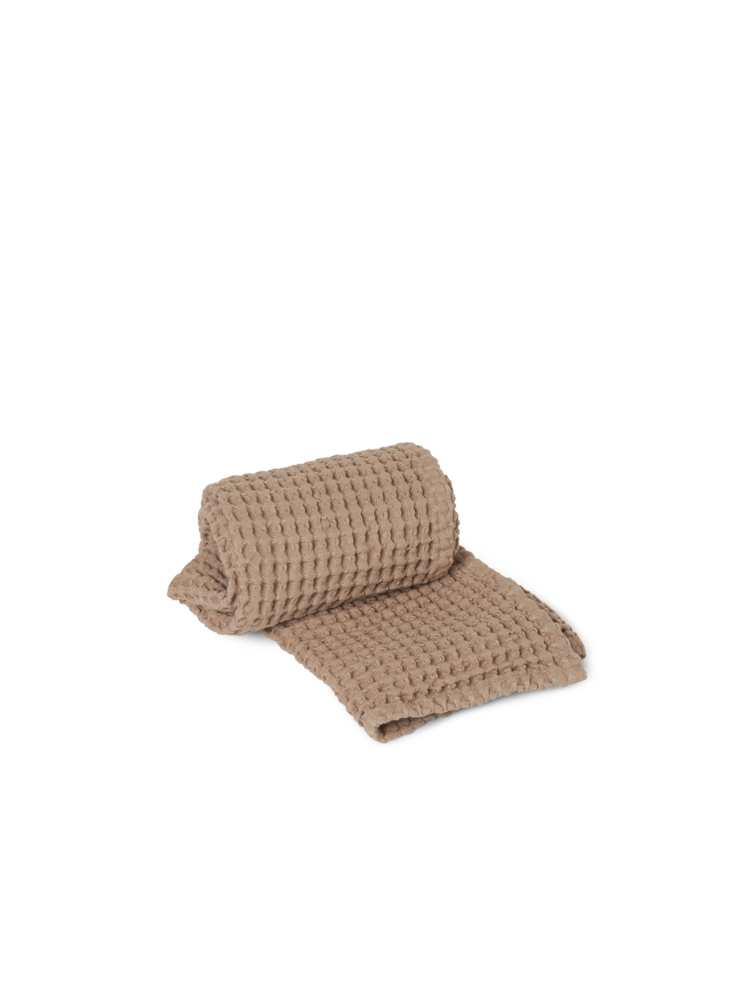 media image for Organic Hand Towel in Tan by Ferm Living 237