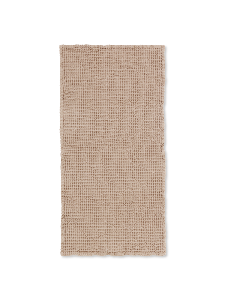 media image for Organic Hand Towel in Tan by Ferm Living 239