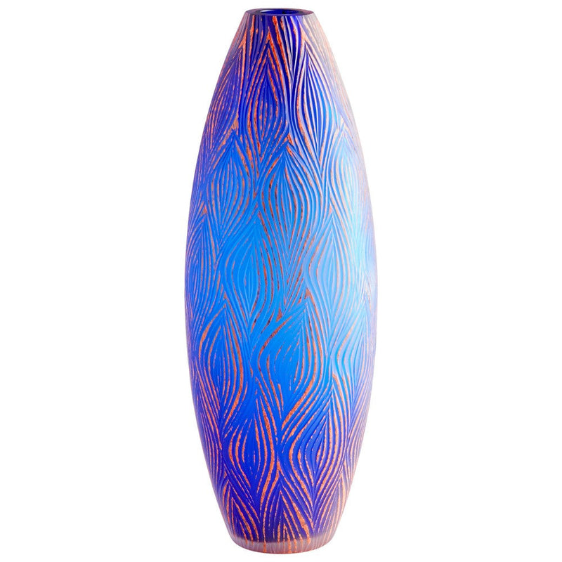 media image for fused groove vase cyan design cyan 10031 1 262