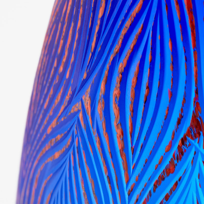 media image for fused groove vase cyan design cyan 10031 2 288