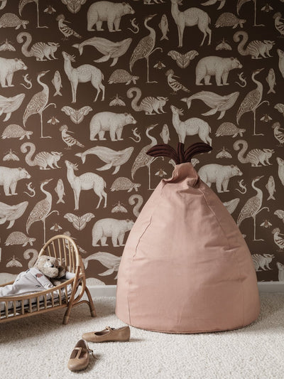 product image for Katie Scott Wallpaper in Animals Toffee 61