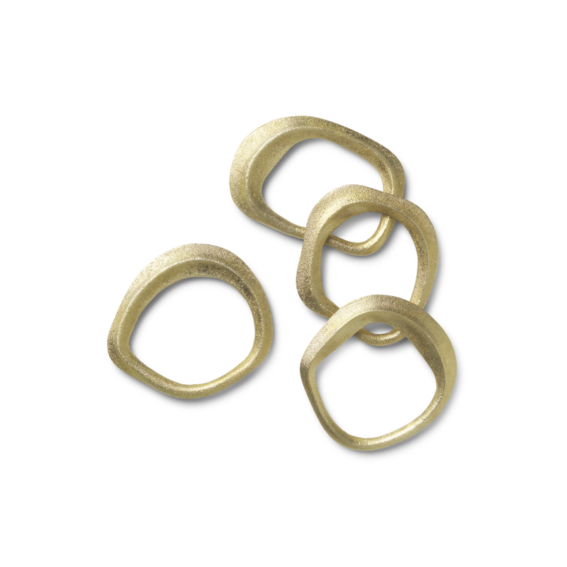 media image for flow napkin rings set of 4 by ferm living 1 250
