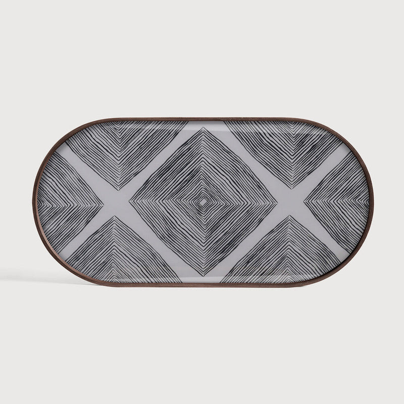 media image for Linear Squares Glass Tray 10 277