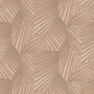 product image of Geometric D Triangle Wallpaper in Blush/Gold from the ELLE Decoration Collection by Galerie Wallcoverings 565