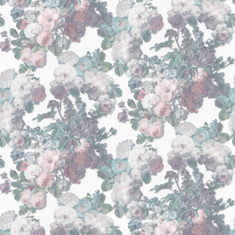 media image for Floral Baroque Wallpaper in Pink/Green from the ELLE Decoration Collection by Galerie Wallcoverings 289