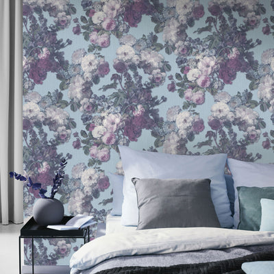 product image for Floral Baroque Wallpaper in Teal/Pink/Green from the ELLE Decoration Collection by Galerie Wallcoverings 18