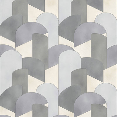 product image for 3D Geometric Graphic Wallpaper in Grey/Silver/Beige from the ELLE Decoration Collection by Galerie Wallcoverings 96