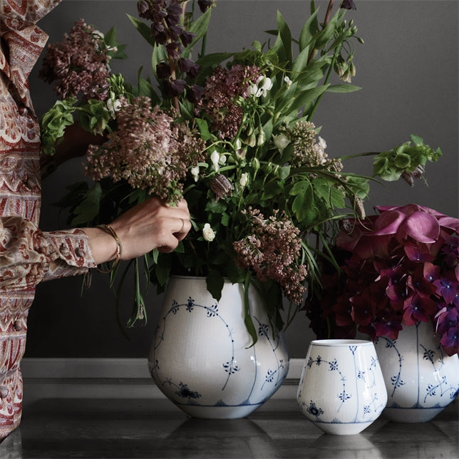 media image for blue fluted plain vases by new royal copenhagen 1016770 12 290