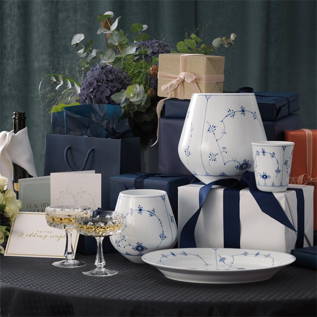 media image for blue fluted plain vases by new royal copenhagen 1016770 11 259