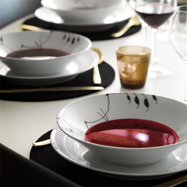 media image for black fluted mega dinnerware by new royal copenhagen 1017038 22 212