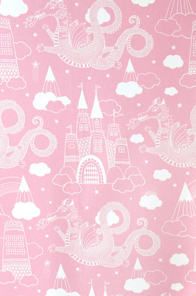 product image for Dragon Sky Pink Wallpaper by Majvillan 72