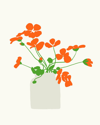 product image for Nasturtium In Vase By Grand Image Home 103096_P_16X13_M 1 54
