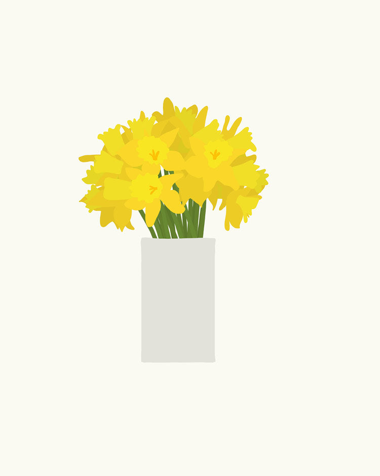 media image for Daffodils In Vase By Grand Image Home 103102_P_16X13_M 1 254