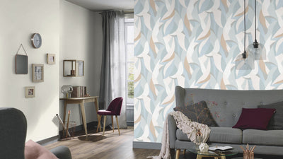 product image for Elle Decoration Geo Graphic Wallpaper in Aqua 37