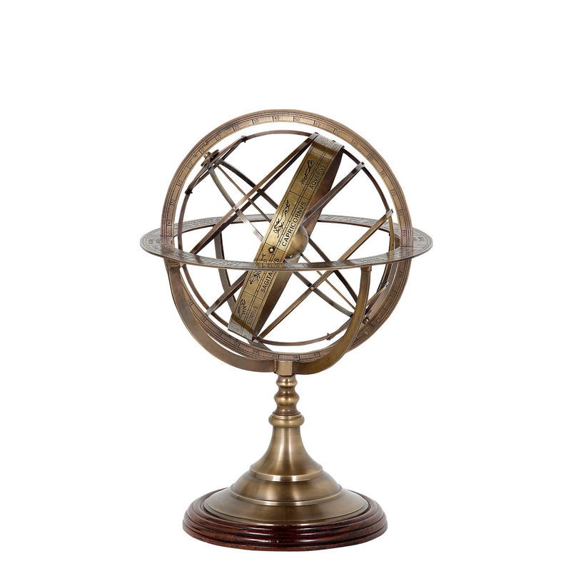 media image for Globe in Antique Brass 1 217
