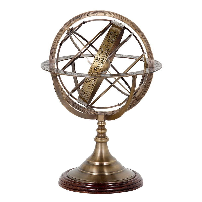 media image for Globe in Antique Brass 3 278