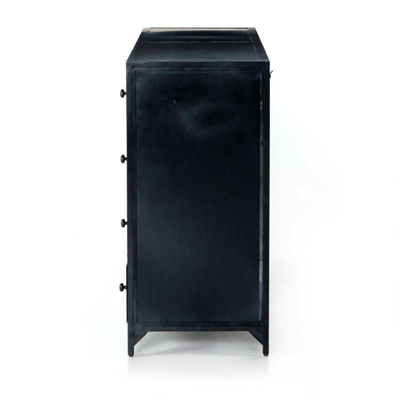 media image for belmont 8 drawer metal dresser in dark metal 5 292