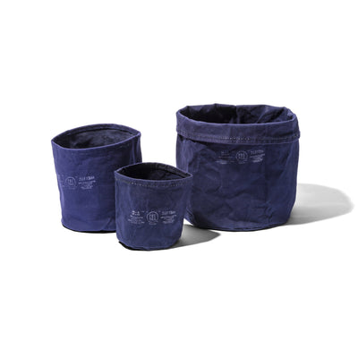 product image for canvas pot cover large navy blue design by puebco 6 10