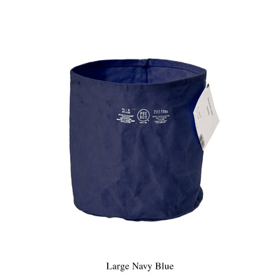 product image for canvas pot cover large navy blue design by puebco 1 89