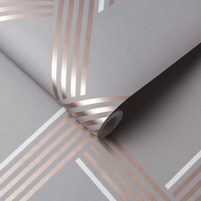 product image for Vector Rose Gold Wallpaper from the Exclusives Collection by Graham & Brown 12