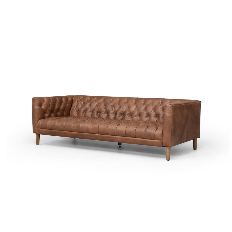 media image for Williams Leather Sofa In New Chocolate 271