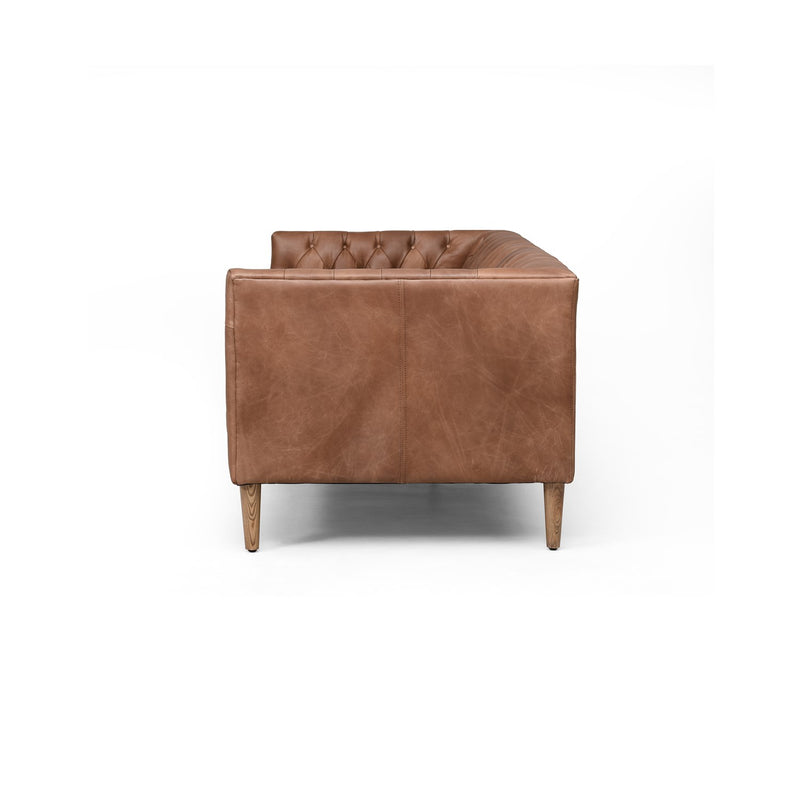 media image for Williams Leather Sofa In New Chocolate 210