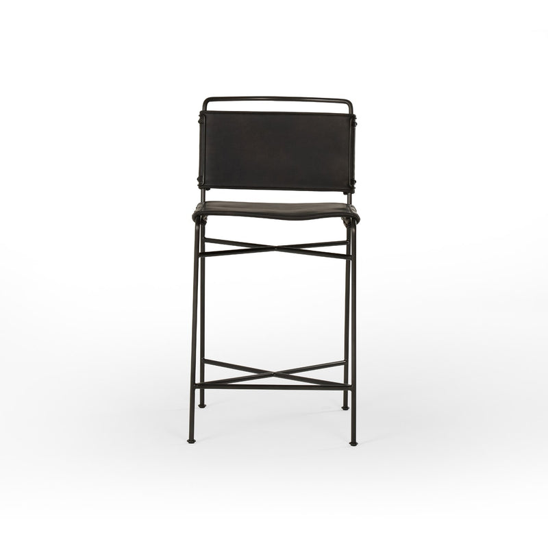 media image for wharton counter stool in distressed black by bd studio 2 25