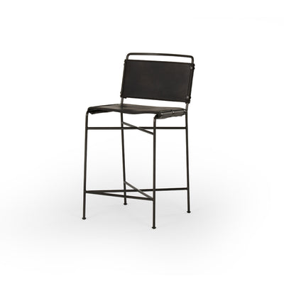 product image for wharton counter stool in distressed black by bd studio 1 5