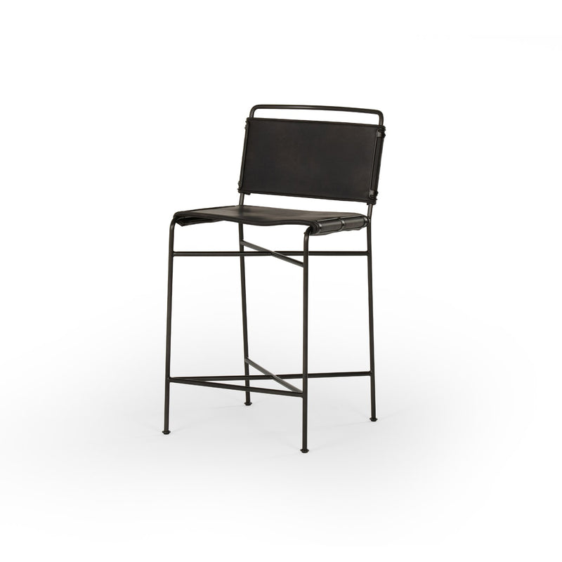 media image for wharton counter stool in distressed black by bd studio 1 243