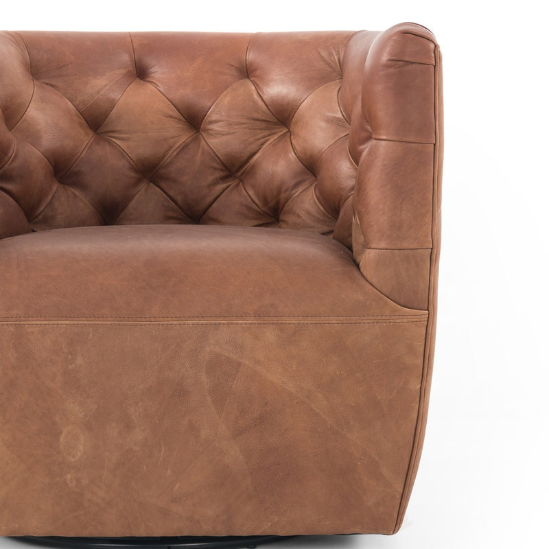 media image for Hanover Leather Swivel Chair 280