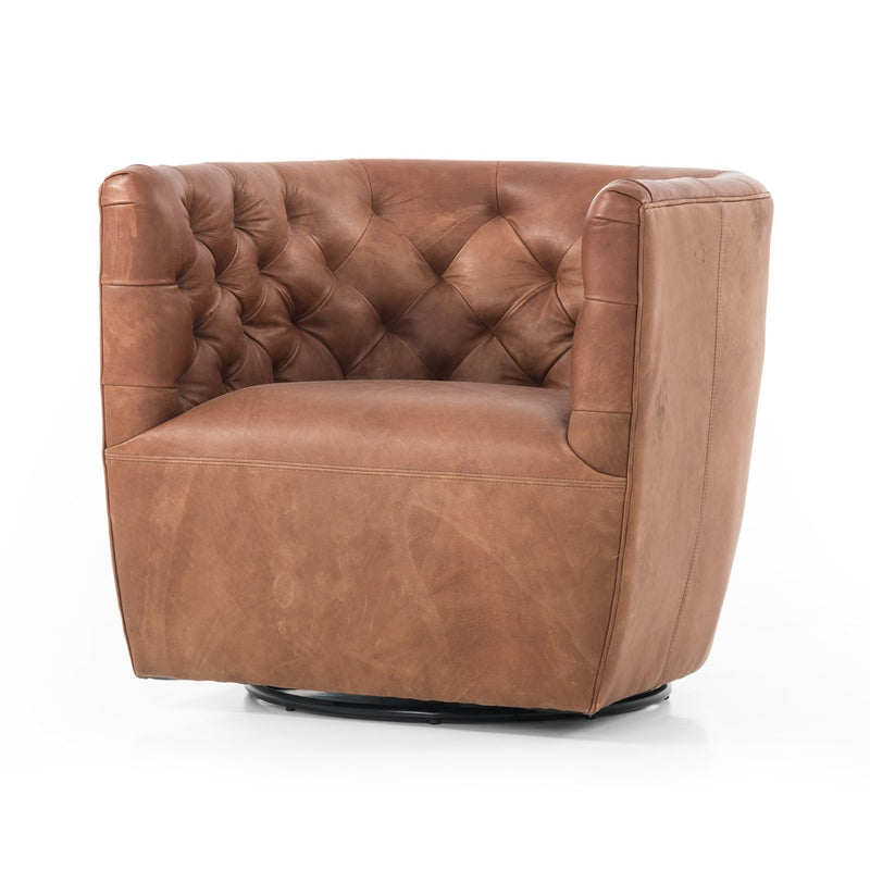 media image for Hanover Leather Swivel Chair 229