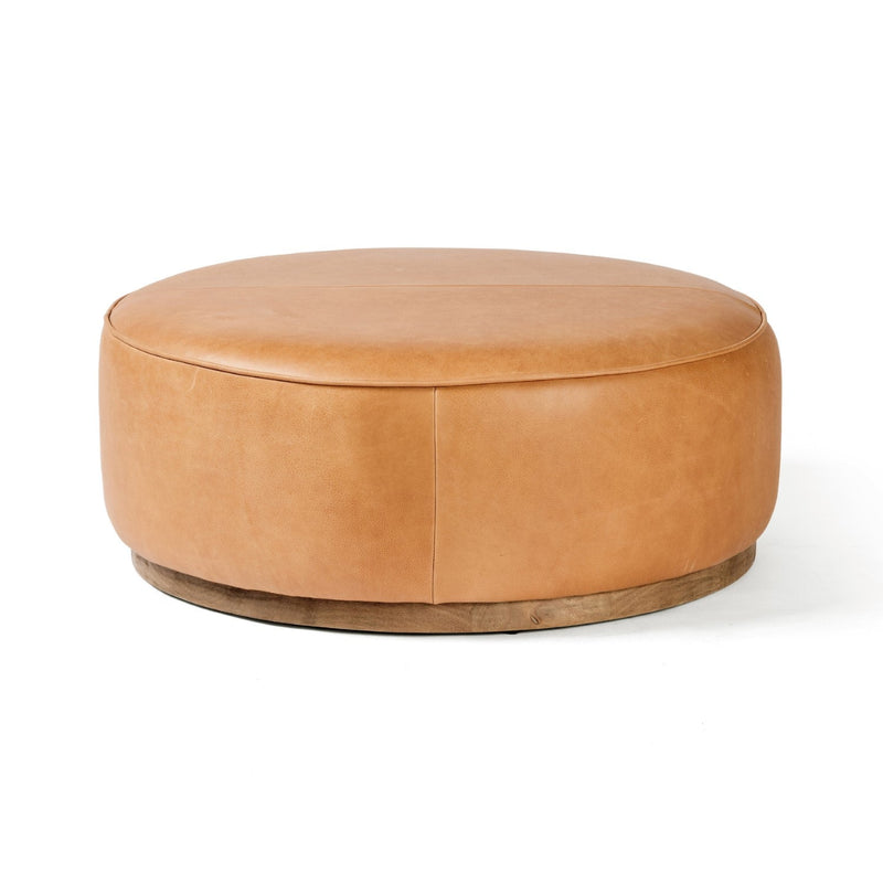 media image for sinclair large round ottoman by bd studio 106119 012 7 266