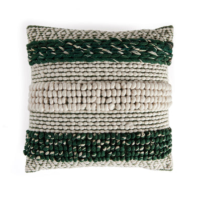 product image of textured stripe pillow set green white by bd studio 106840 003 1 579