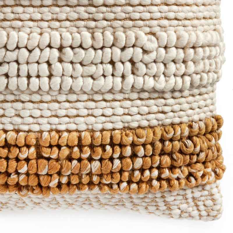 media image for textured stripe heathered pillow set ochre white by bd studio 106840 005 4 254
