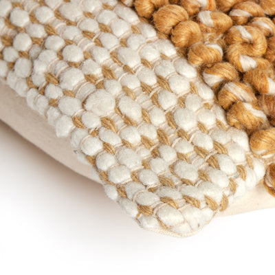 product image for textured stripe heathered pillow set ochre white by bd studio 106840 005 5 0