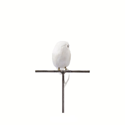 product image for artificial birds owl white design by puebco 3 58