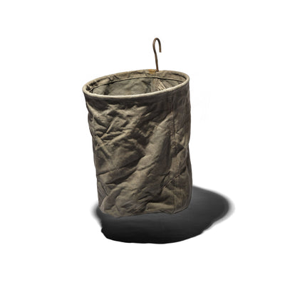 product image for large vintage tent fabric hook basket design by puebco 3 95