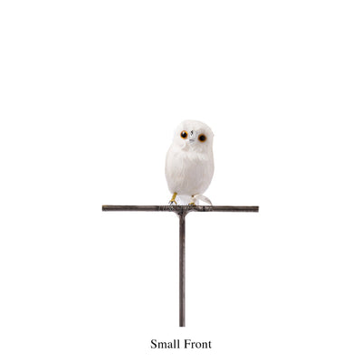 product image for artificial birds owl white design by puebco 2 18