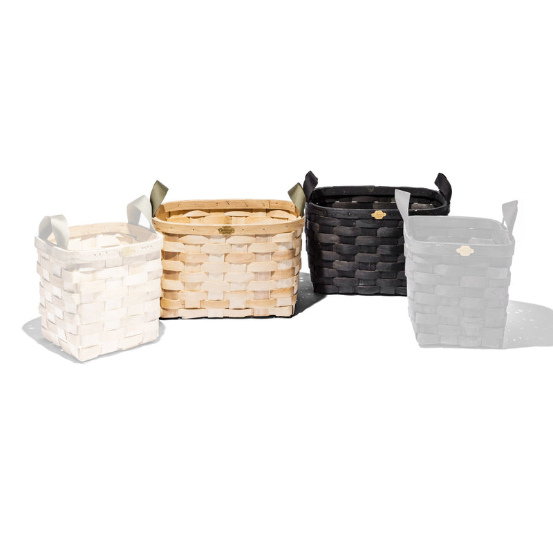 media image for wooden basket natural rectangle design by puebco 4 281