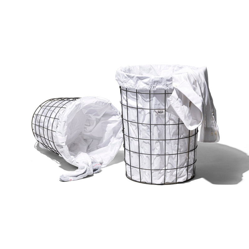 media image for wire basket with plain laundry bag medium design by puebco 2 288