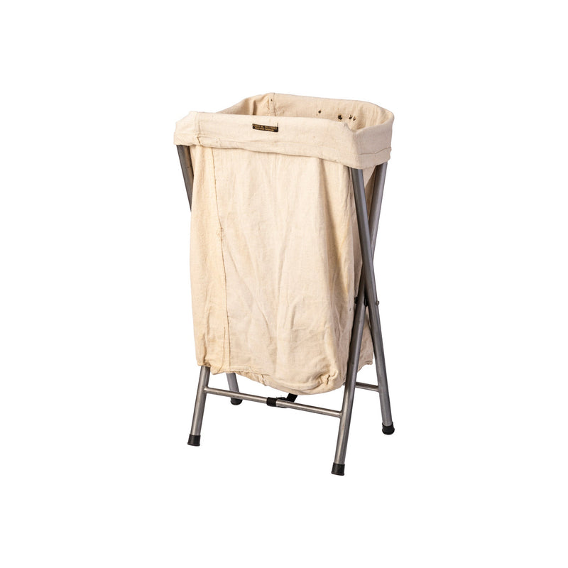 media image for vintage folding laundry hamper off white design by puebco 2 221