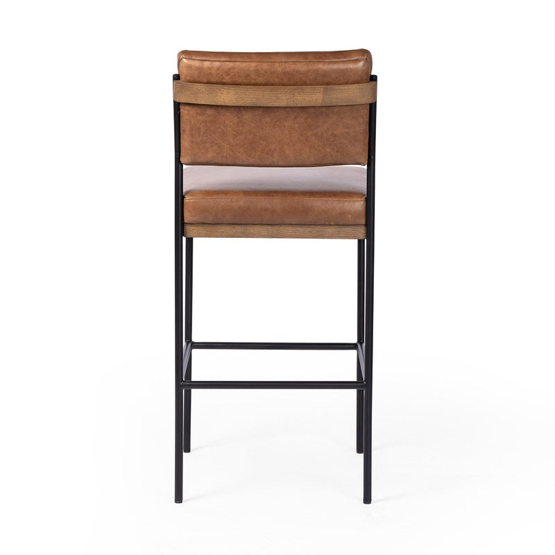 media image for benton leather stool by bd studio 109318 014 12 215